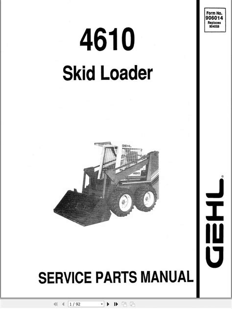 gehl 4610 skid steer parts|gehl 4610 skid steer specs.